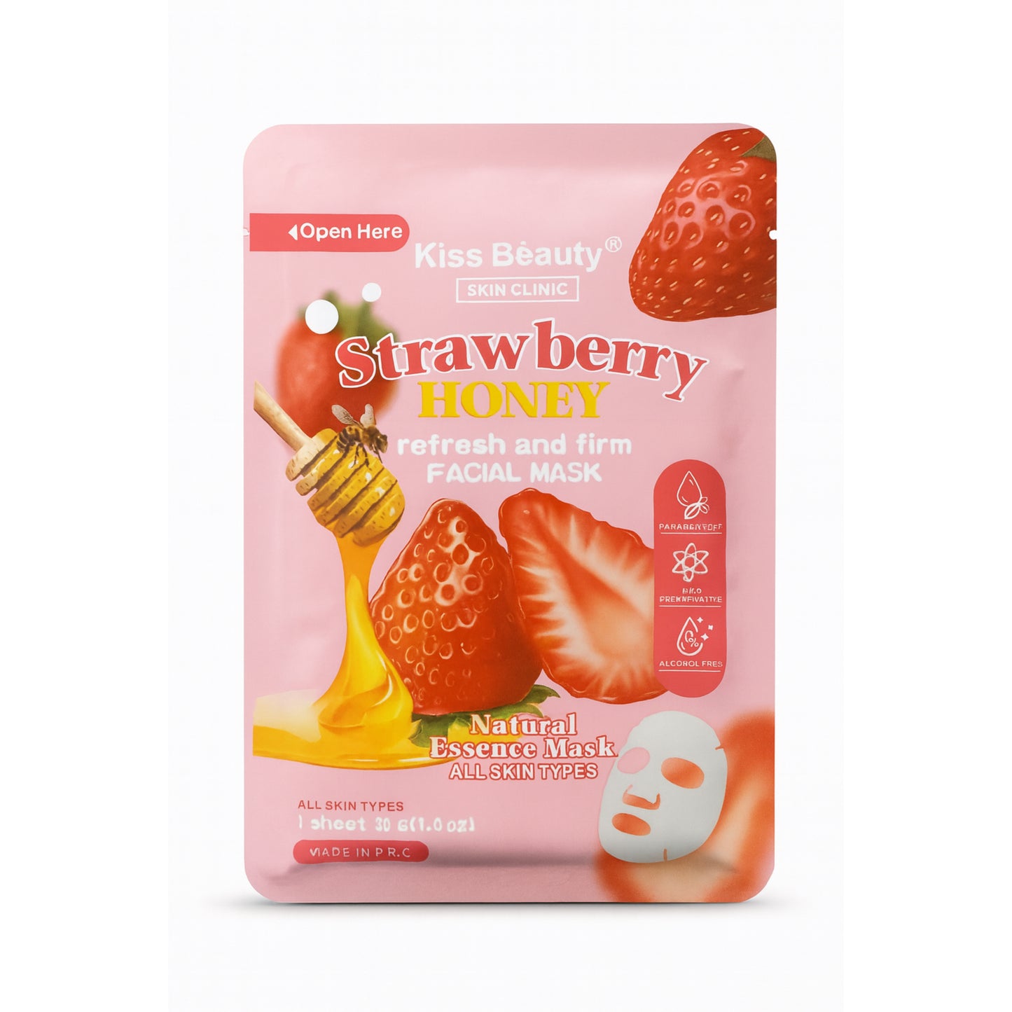 Kiss Beauty Strawberry and Honey Facial Mask – 30 g 1380-07F