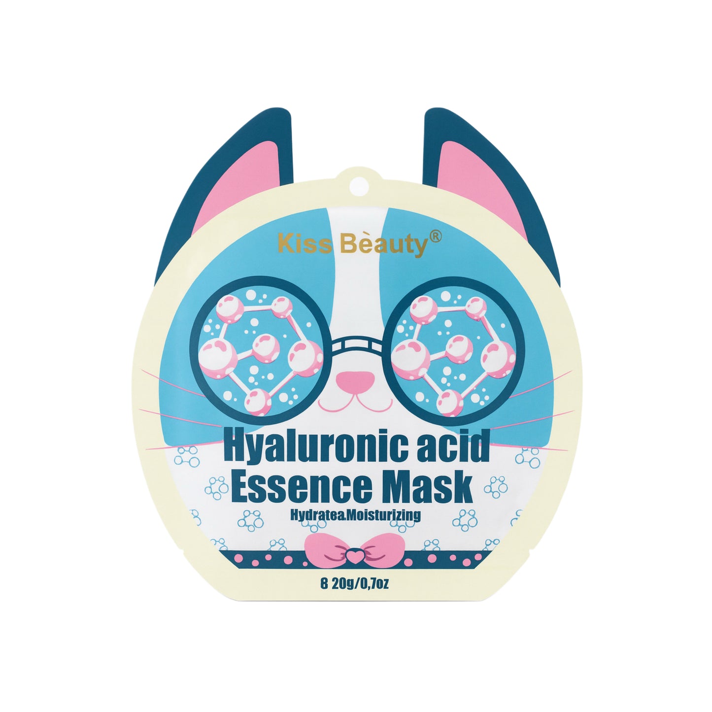 Mască facială hidratantă cu Acid Hialuronic Kiss Beauty – 20 g 1483-03D