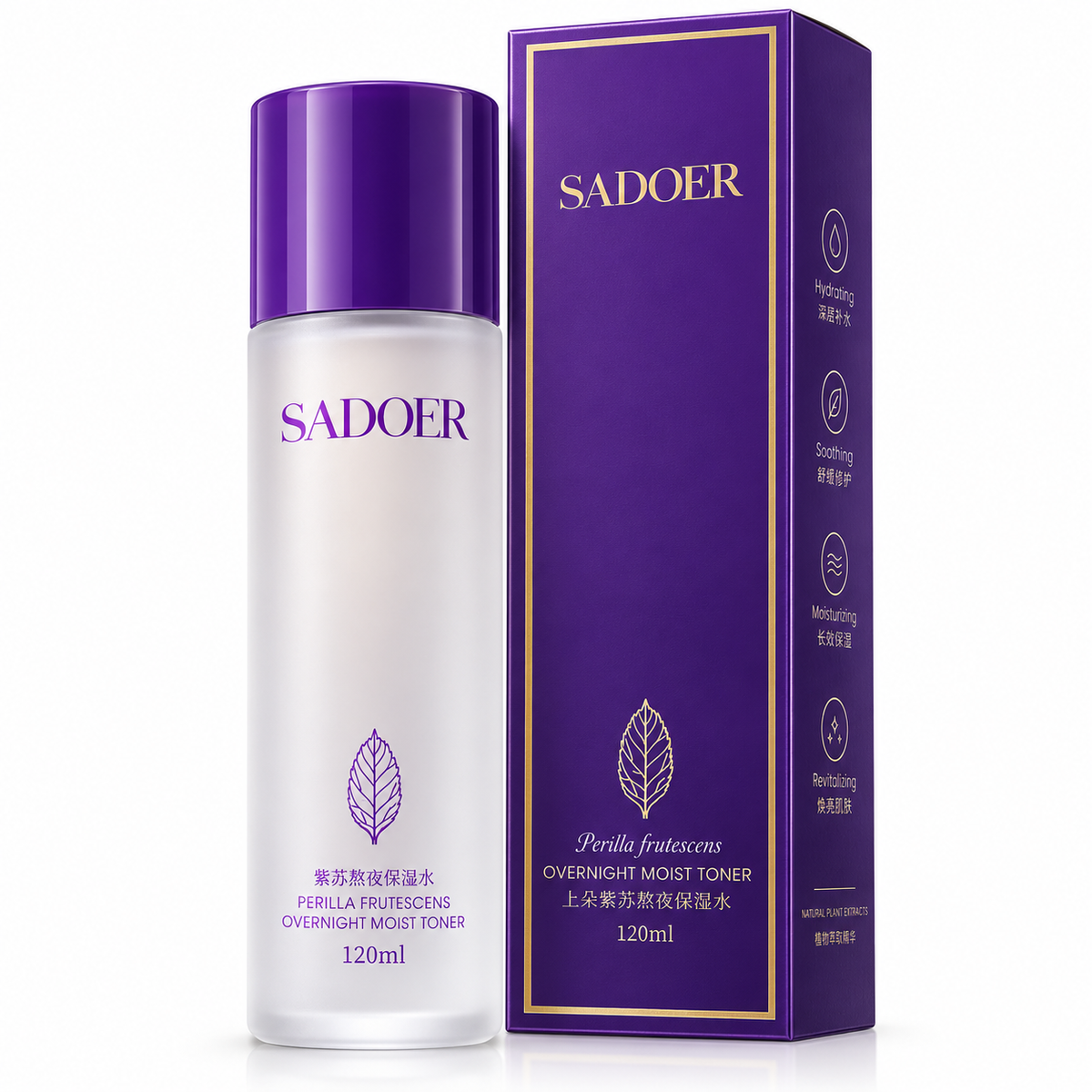 SADOER Perilla Frutescens Overnight Moist Toner 120ml – Toner Facial Hidratant