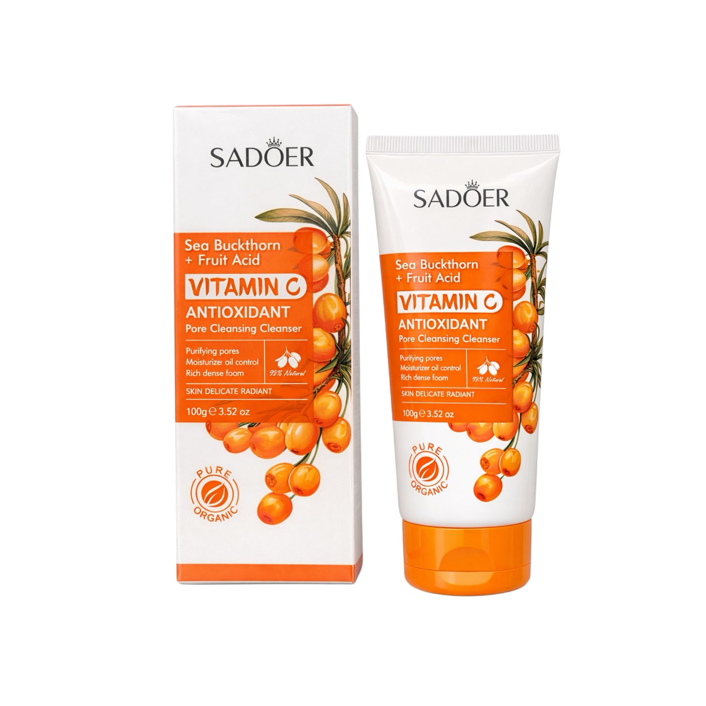 Gel de curățare facial SADOER cu Vitamina C