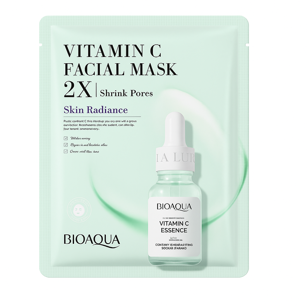 Mască BIOAQUA cu efect de strângere a porilor și iluminare a pielii BQY38630