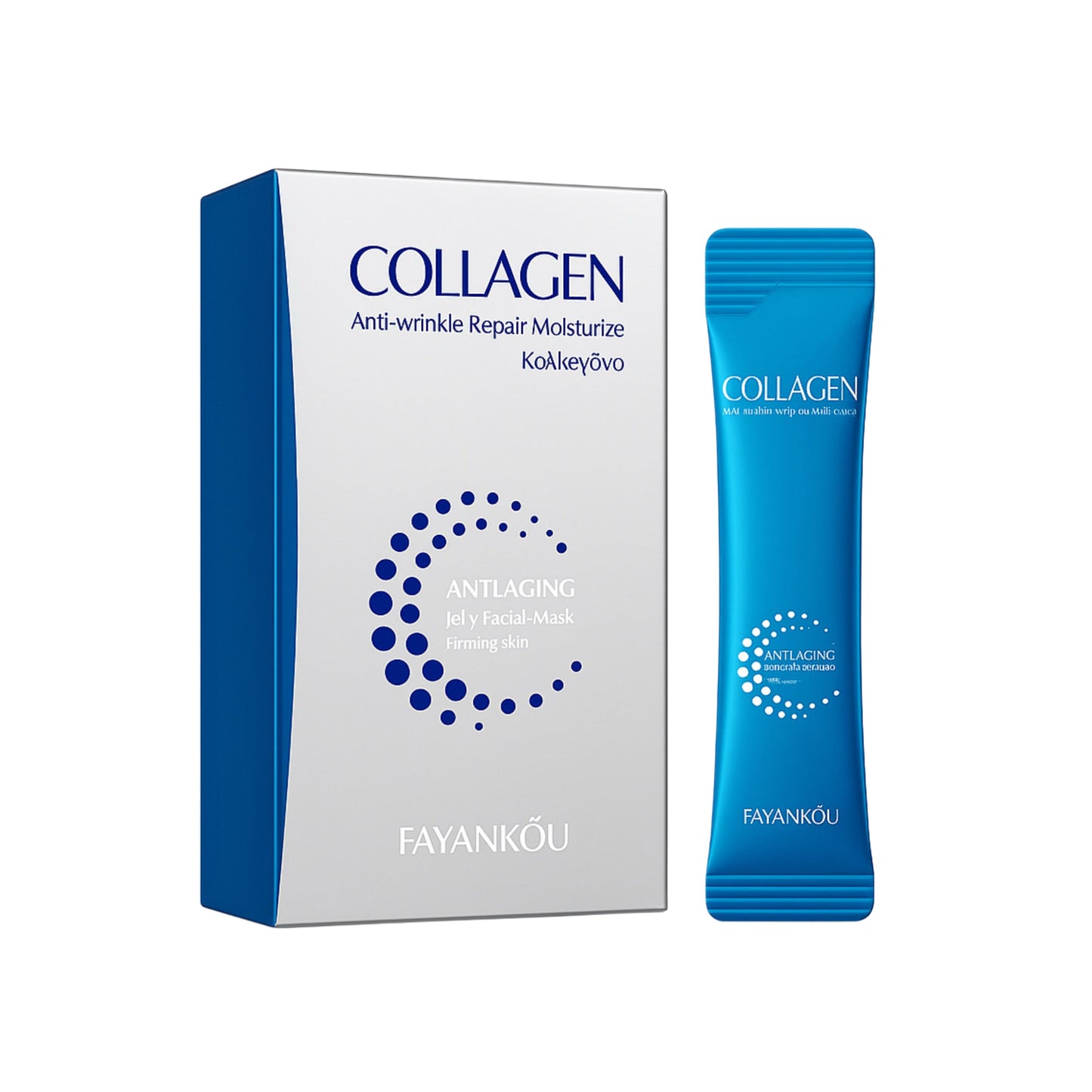 Mască facială Fayankou cu colagen, antirid și anti-îmbătrânire (4 ml x 20 buc). FYK98999