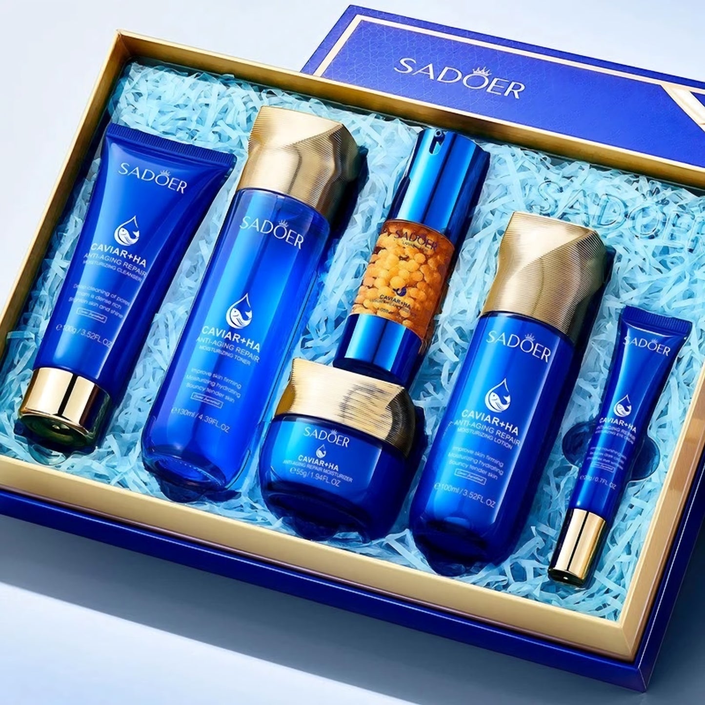 SADOER Caviar + HA – Set Cadou anti-îmbătrânire și reparare celulară