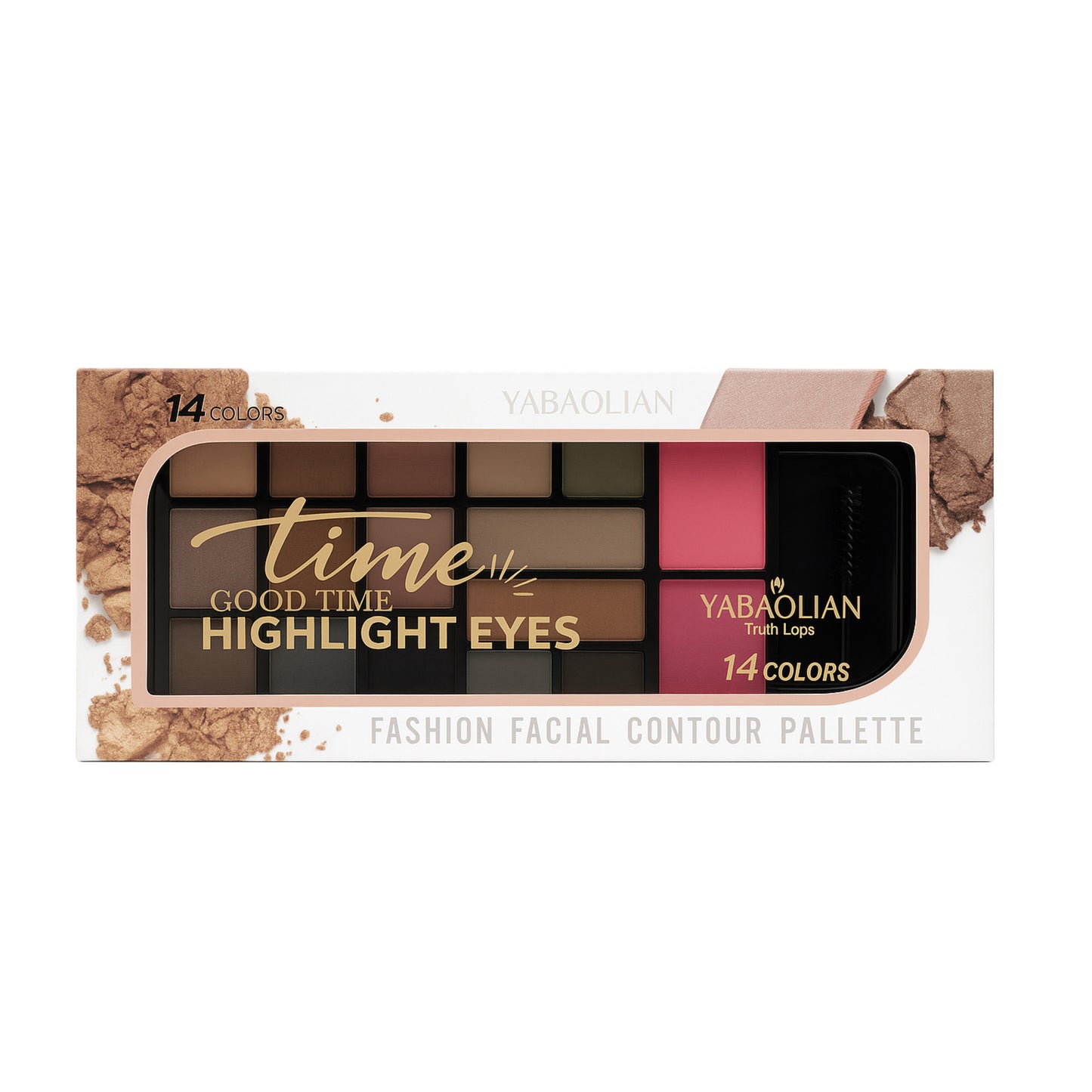 YABAOLIAN Good Time Highlight Eyes Fashion Facial Contour Palette Y89144