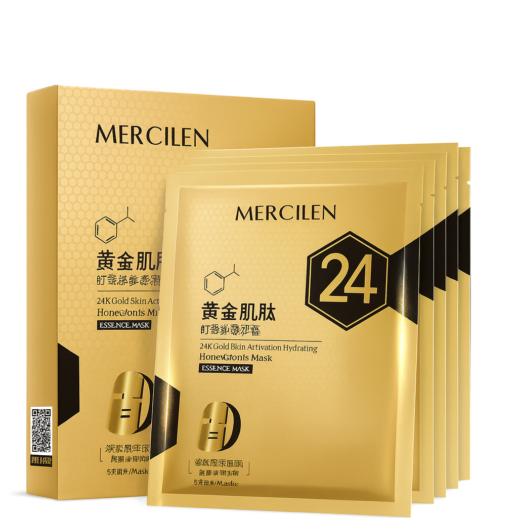 Mercilen – Mască tip fașă cu aur, carnosină și miere, 1BUC/28 ml MXL6380