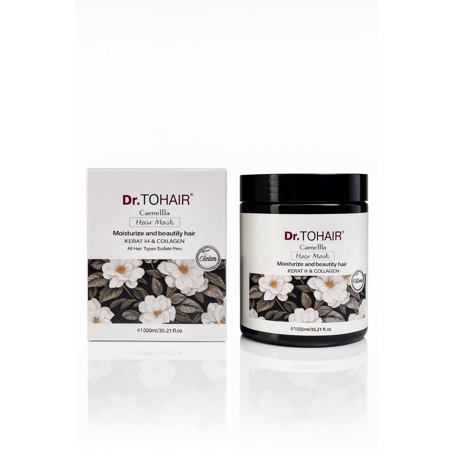 Mască de păr Dr. TOHAIR Camellia – Keratină & Colagen, 1000 ml