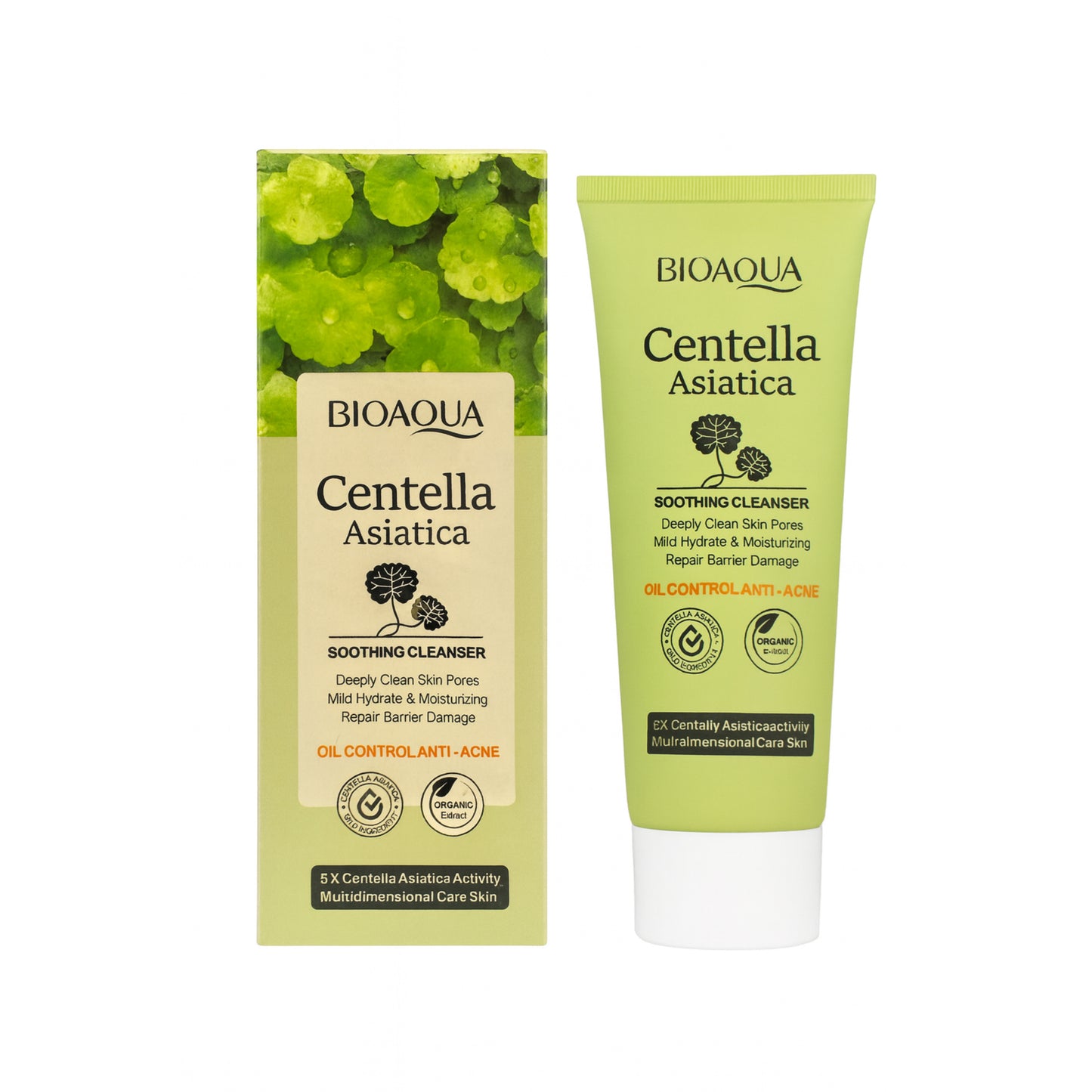 Gel de curățare calmant cu Centella Asiatica – BIOAQUA Soothing Cleanser (100 ml) BQY12043