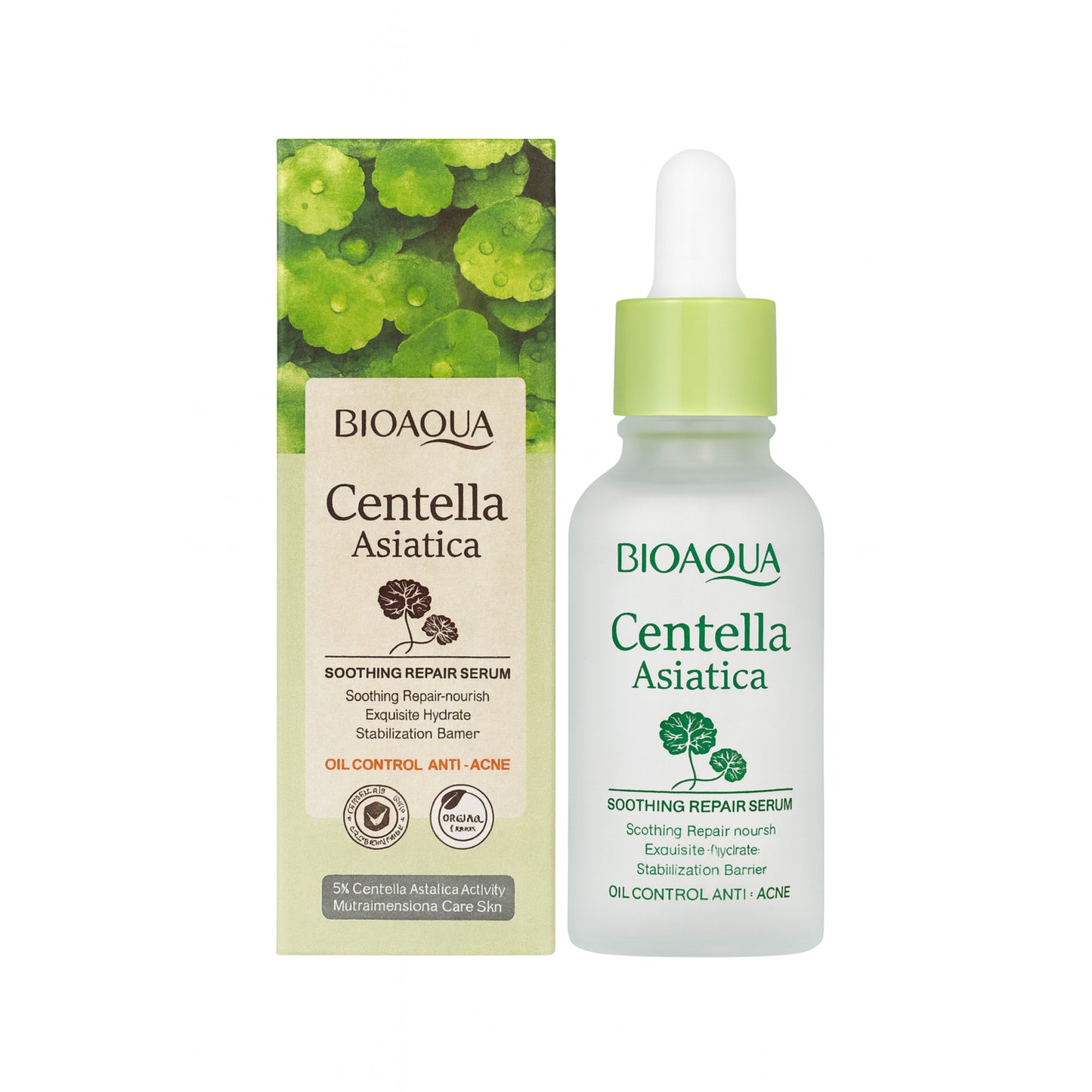 Ser calmant și reparator cu Centella Asiatica – BIOAQUA Soothing Repair Serum (30 ml) BQY58581