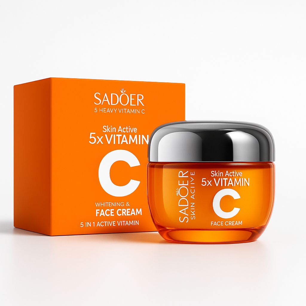 SADOER Cremă de Față cu 5x Vitamina C – Albire și Revitalizare 50 g. SD11312
