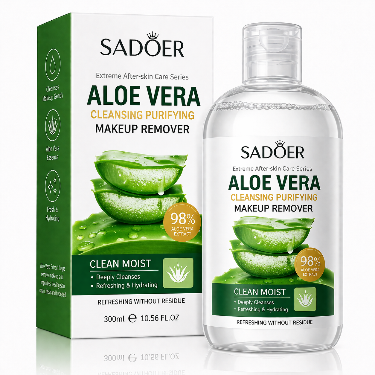 Почистващ лосион за грим SADOER Алое Вера 490мл SD51841