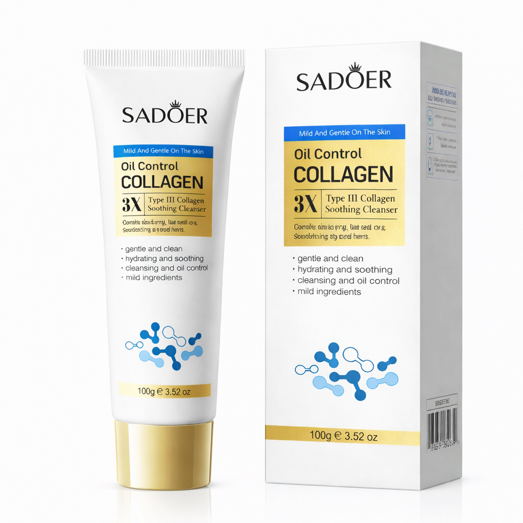 SADOER Collagen Oil Control почистващ гел за лице 3X 100g SD50502