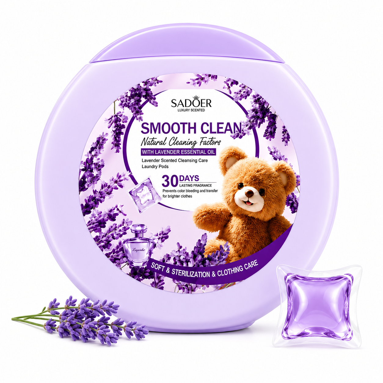 SADOER CAPSULE PENTRU RUFE SADOER CU PARFUM DE LAVANDĂ 36 BUC SD78173