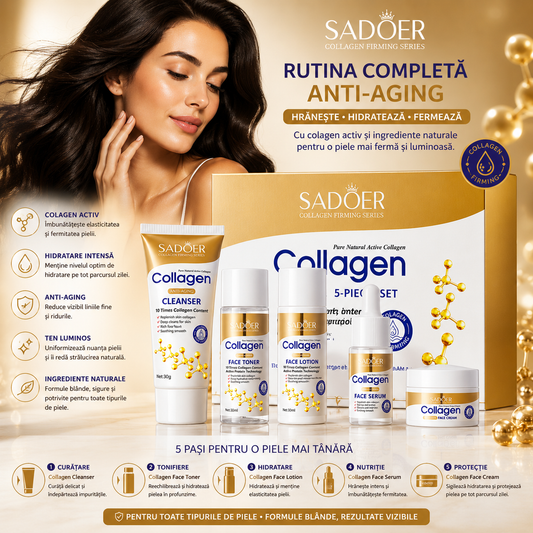 SET SADOER CU COLAGEN – KIT COMPLET DE ÎNGRIJIRE A TENULUI ÎN 5 PAȘI SD00570