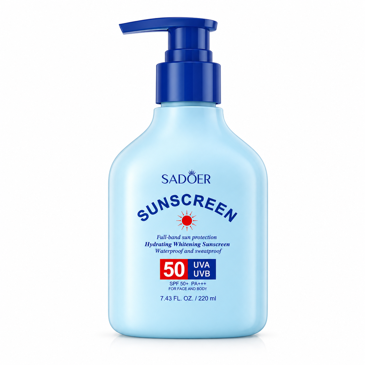 SADOER Слънцезащитен крем SPF 50+ PA+++ 220 мл SD58093
