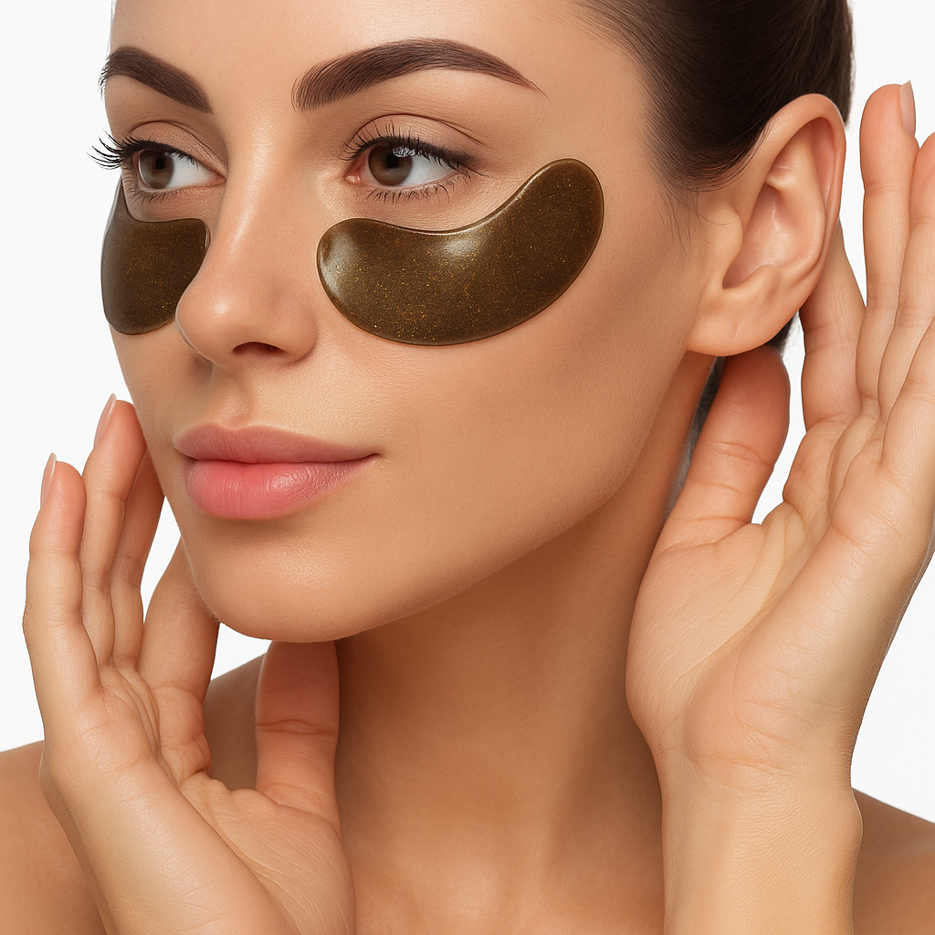 Masca pentru ochi Gold Black Pearl hydrogel, cu efect de anticearcan, lifting si antirid, Dr. Rashel DRL-1735