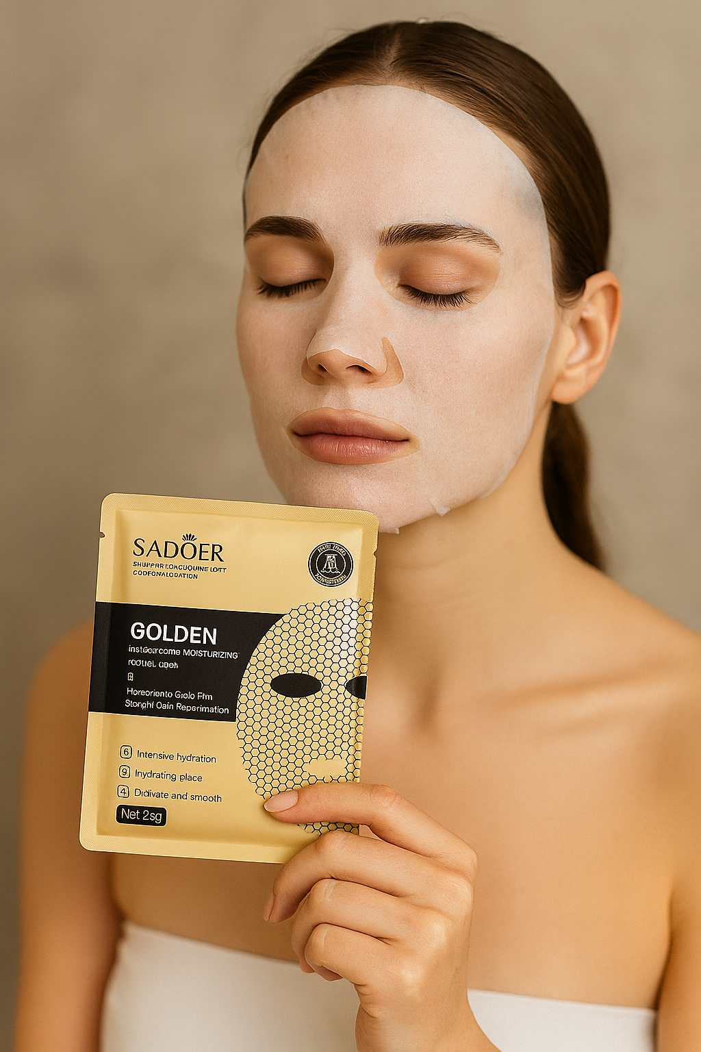 Mască facială hidratantă SADOER Golden Honeycomb (25g) SD83819