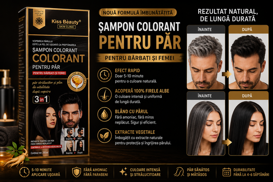 Оцветяващ шампоан Kiss Beauty Black за черна коса