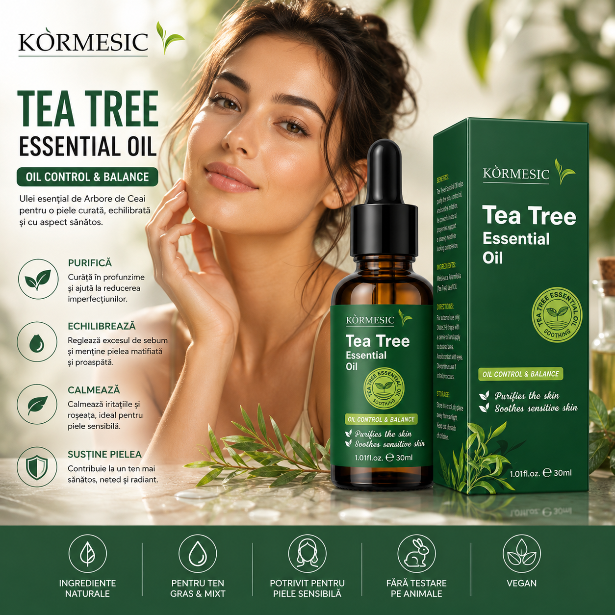 Етерично масло от чаено дърво KORMESIC 30 ml