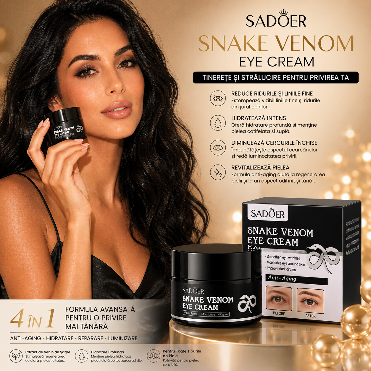 Crema de ochi SADOER cu venin de sarpe 30g. SD35578