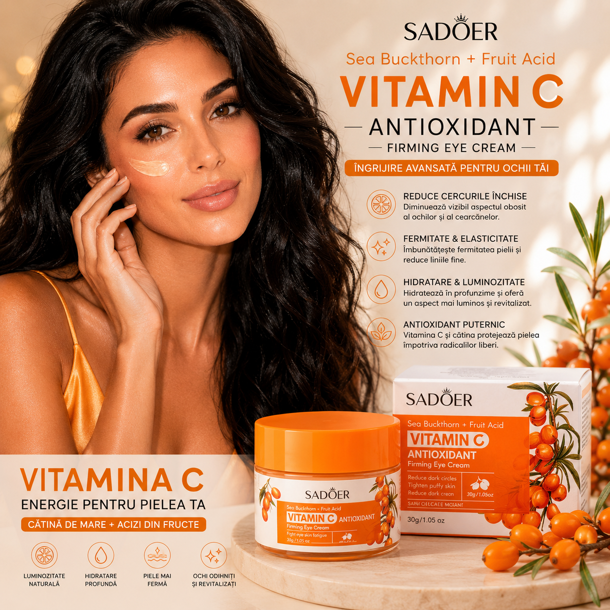 Crema de ochi SADOER cu Vitamina SD49759