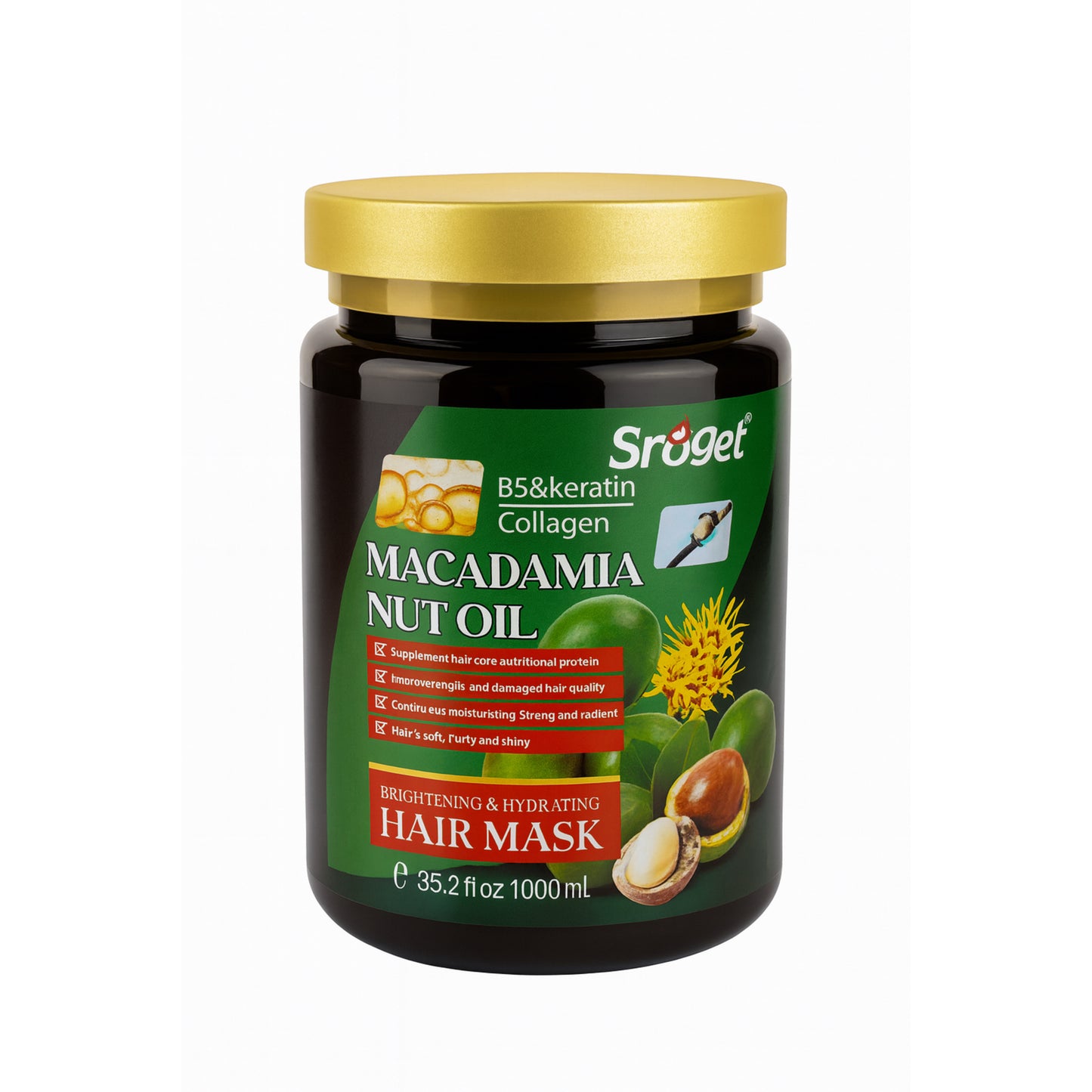 Masca de păr Sroget Macadamia Nut Oil cu colagen