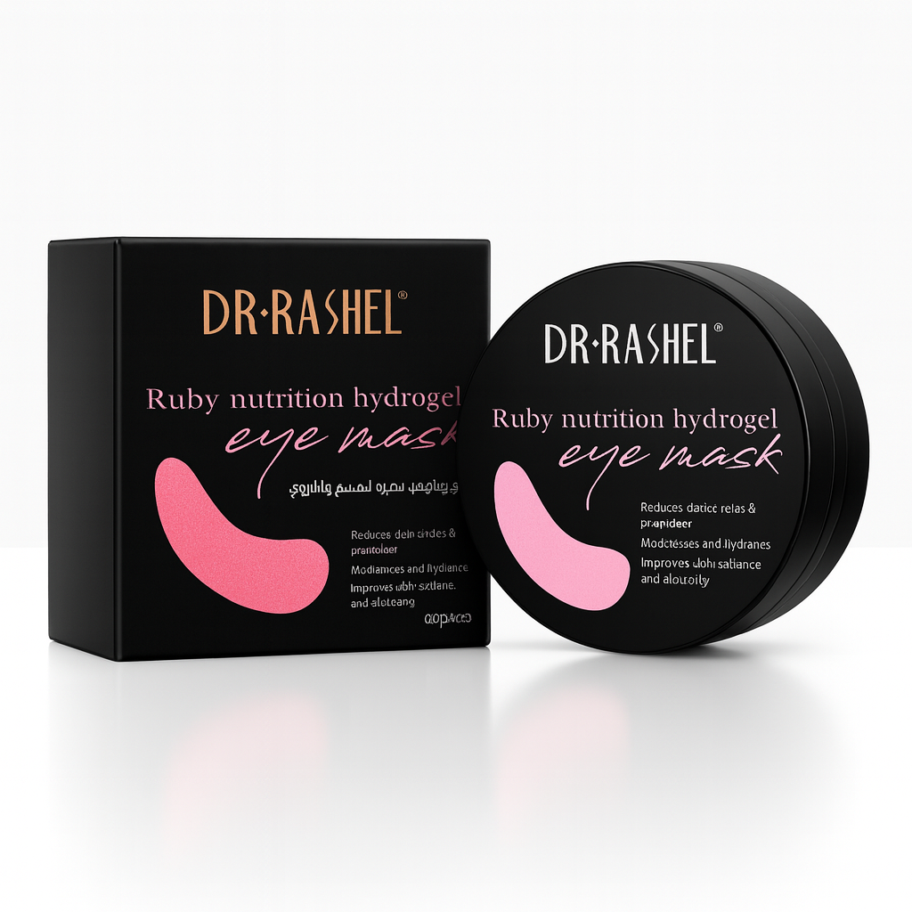 Dr. Rashel ruby nutrition hydrogel eye mask box and container, import cosmetice skincare