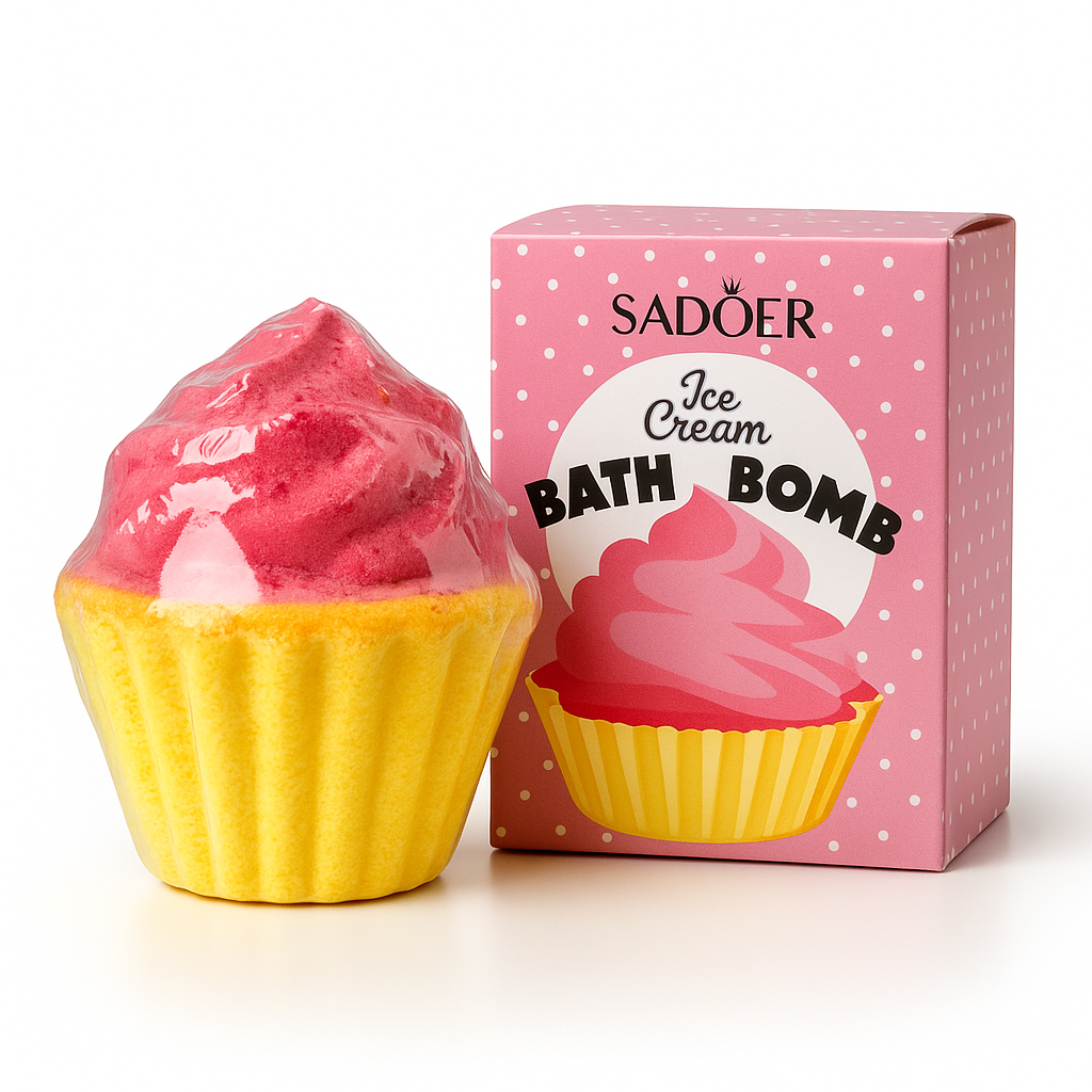 Bomba de baie SADOER Bath Bomb în formă de MUFFIN 🧁