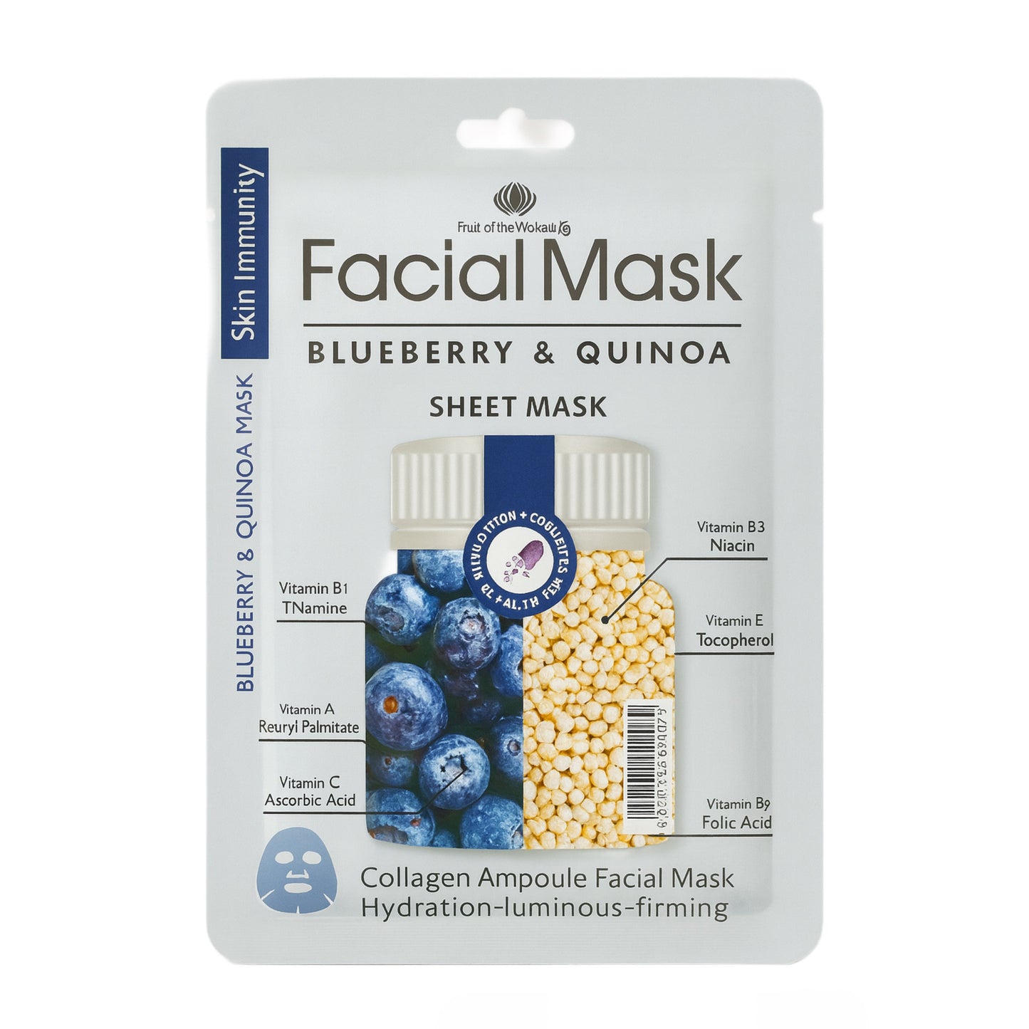 Masca facială Fruit of the Wokali cu afine și quinoa HA3018