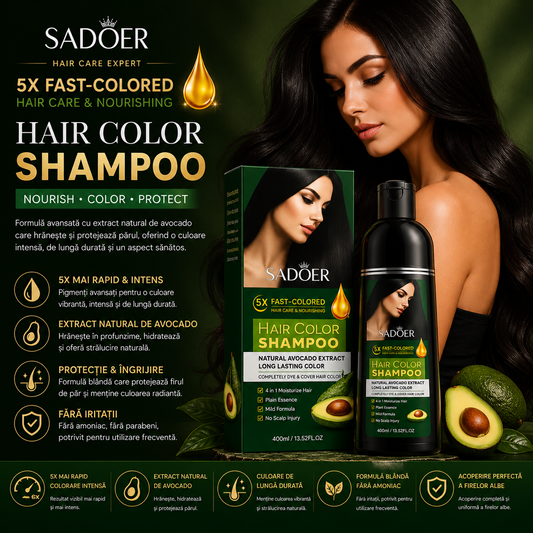 Sadoer – Оцветяващ шампоан Черен с екстракт от авокадо 400 мл SD71730