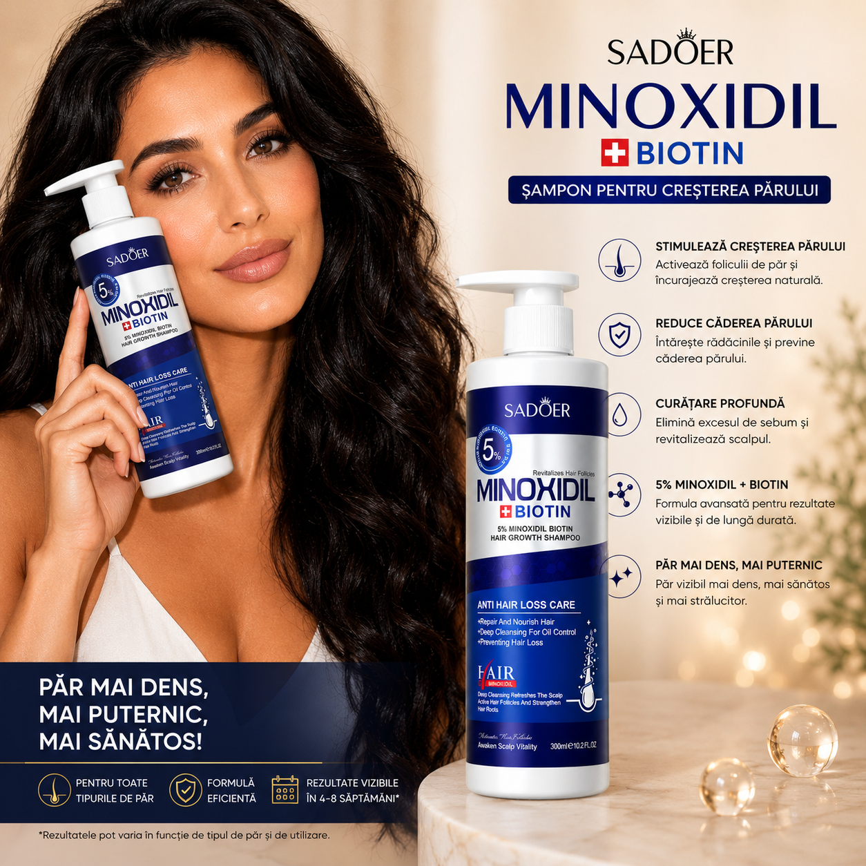 SADOER ȘAMPON MINOXIDIL 5% + BIOTIN 300 ml SD23712