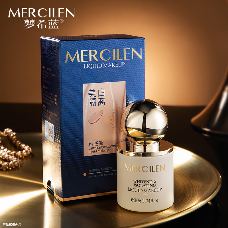 MERCILEN Fond de Ten Lichid Whitening Isolating Liquid Makeup – Uniformizare, Luminozitate și Aspect Natural 30 g – MXL4361