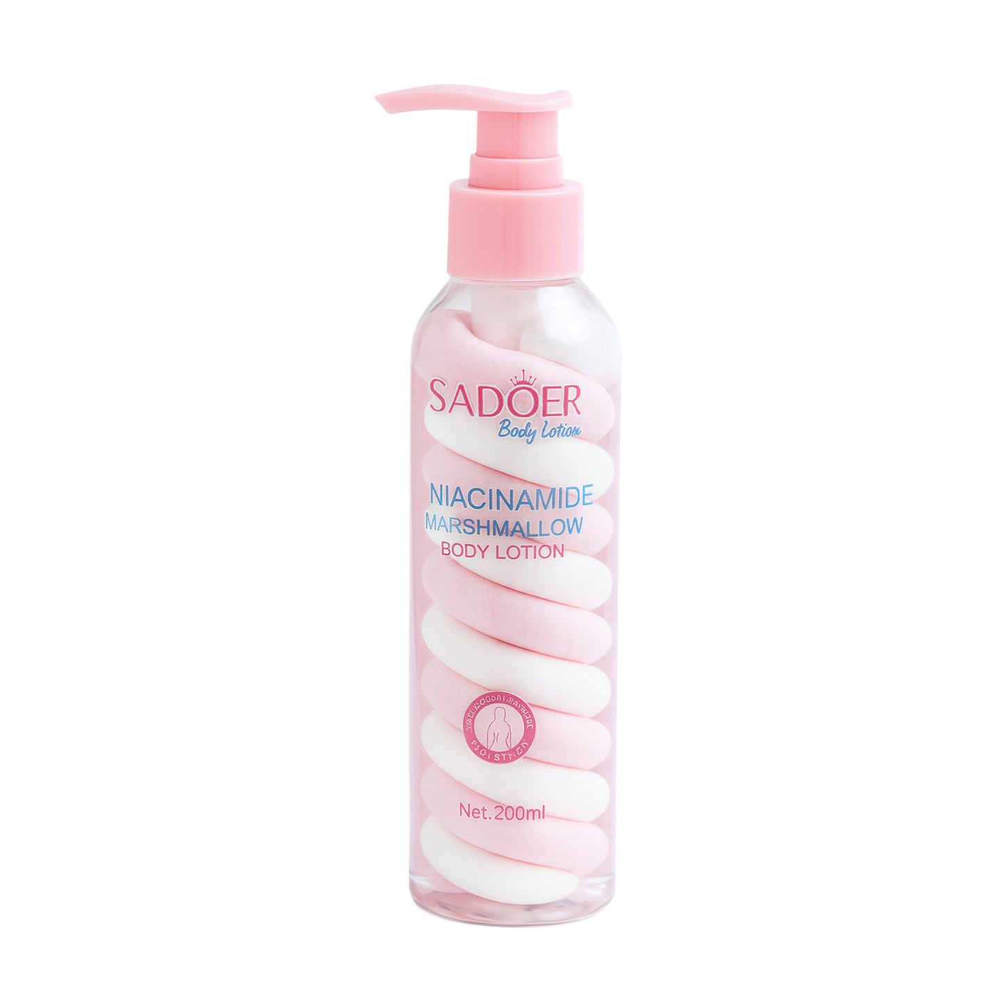 Loțiune de corp cu niacinamidă și marshmallow – Sadoer Niacinamide Marshmallow Body Lotion 200 ml SD45224