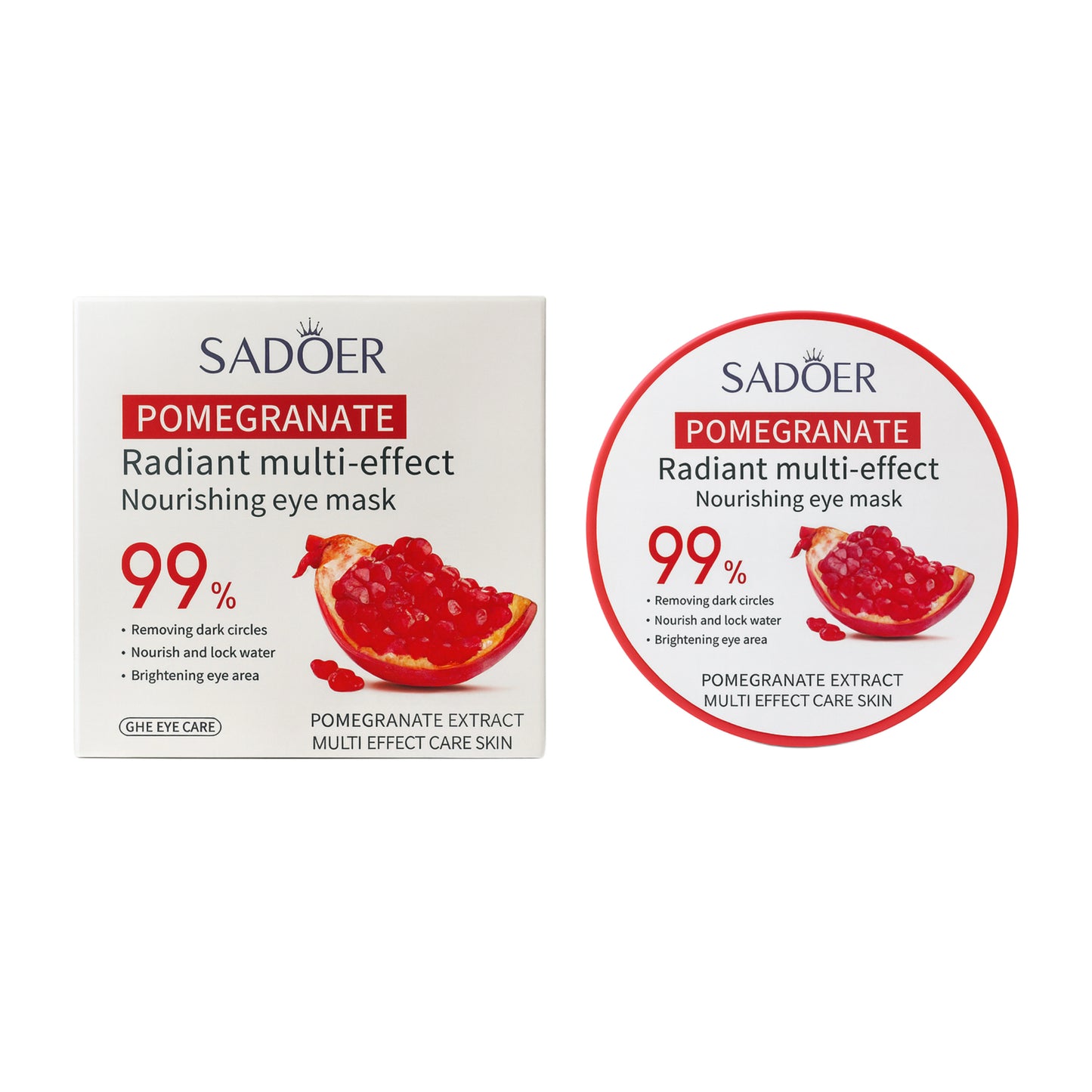 Mască pentru ochi cu rodie – Sadoer Pomegranate Radiant Multi-Effect Nourishing Eye Mask 60 bucăți / 80 gSD94773