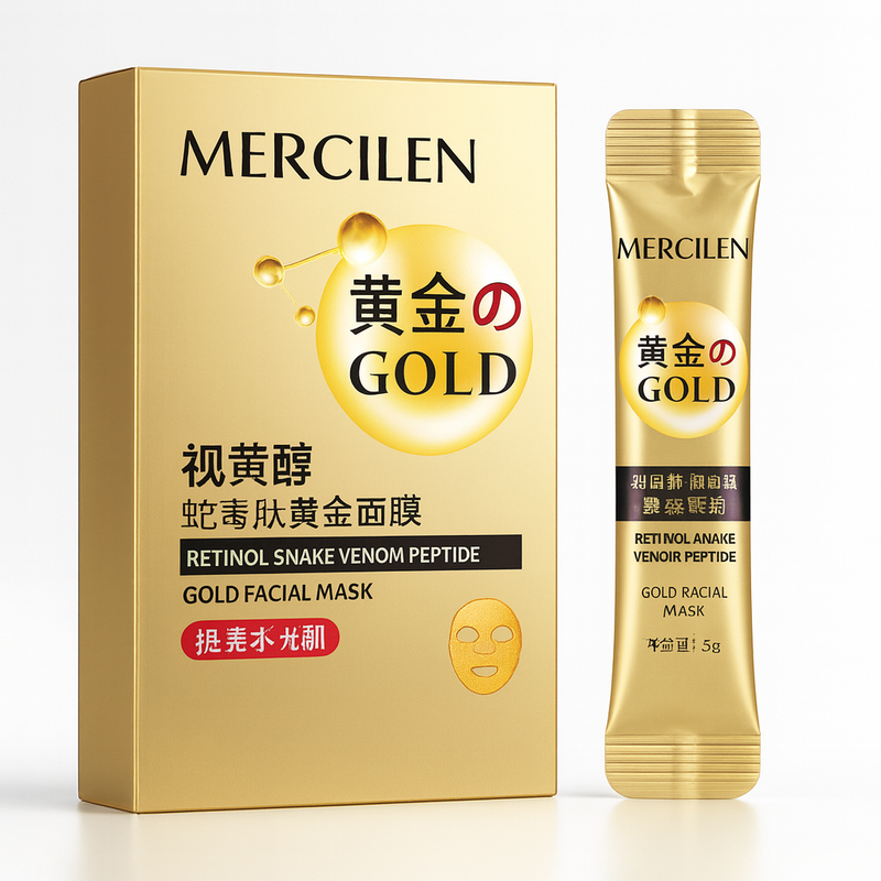 Mercilen facial mask with retinol and snake venom extract (6 gx 10 pcs). MXL1414