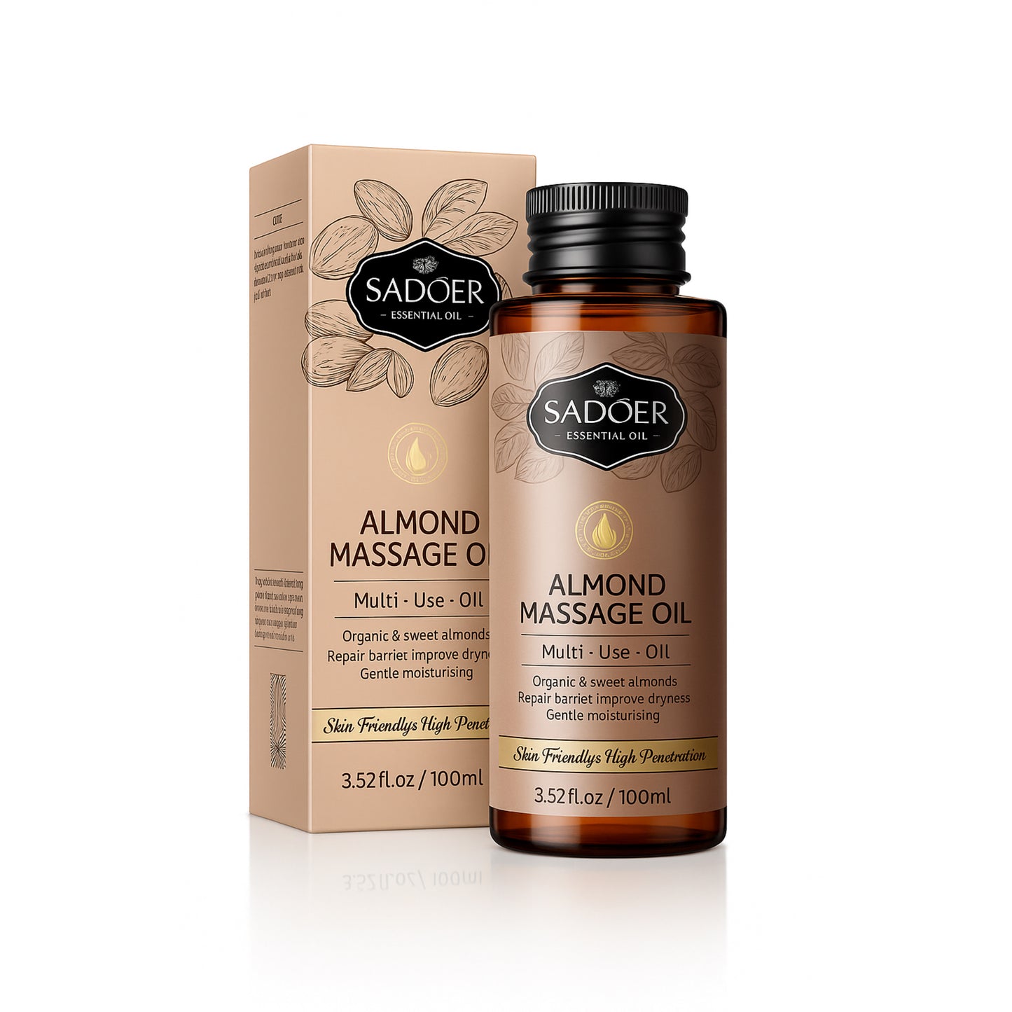 Ulei de masaj cu migdale dulci – SADOER Essential Oil (100 ml)