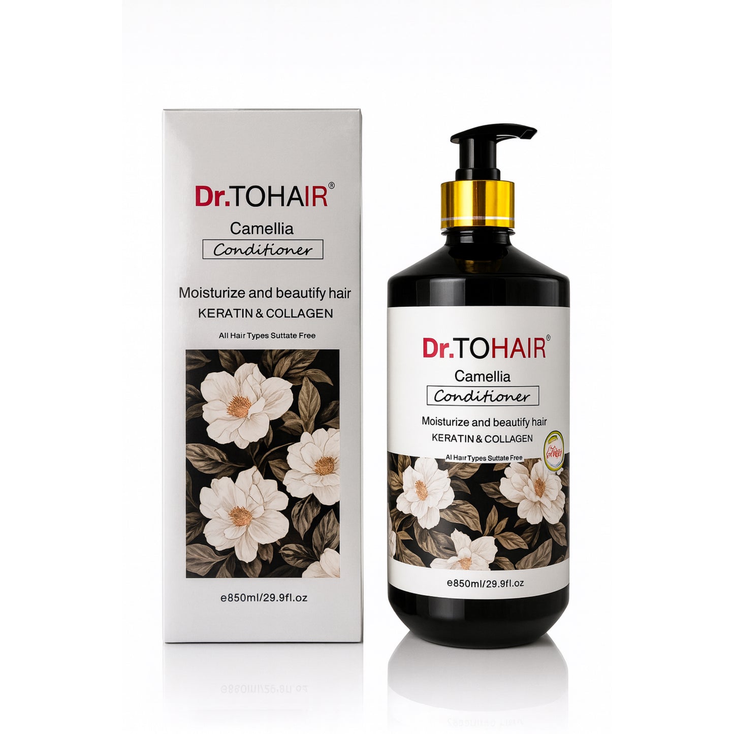 Dr. TOHAIR Camellia Conditioner – Keratin &amp; Collagen, 850 ml 
