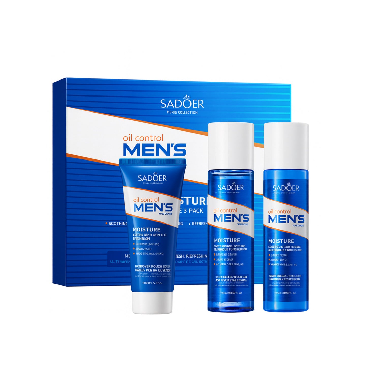 SADOER Oil-Control Men’s Collection – Set Îngrijire Față pentru Bărbați (3 produse)