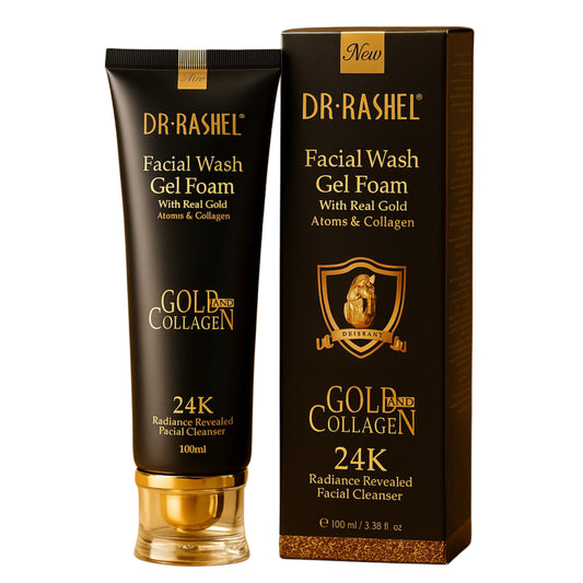 Gel de curatare cu aur si colagen 24K Gold Collagen - Dr Rashel Wash Gel Foam Cleanser 100 ml.  DRL1173