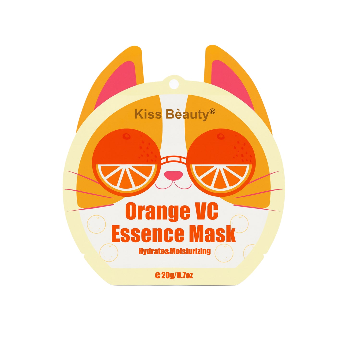 Mască facială iluminatoare cu Portocală și Vitamina C Kiss Beauty – 20 g 1483-03H