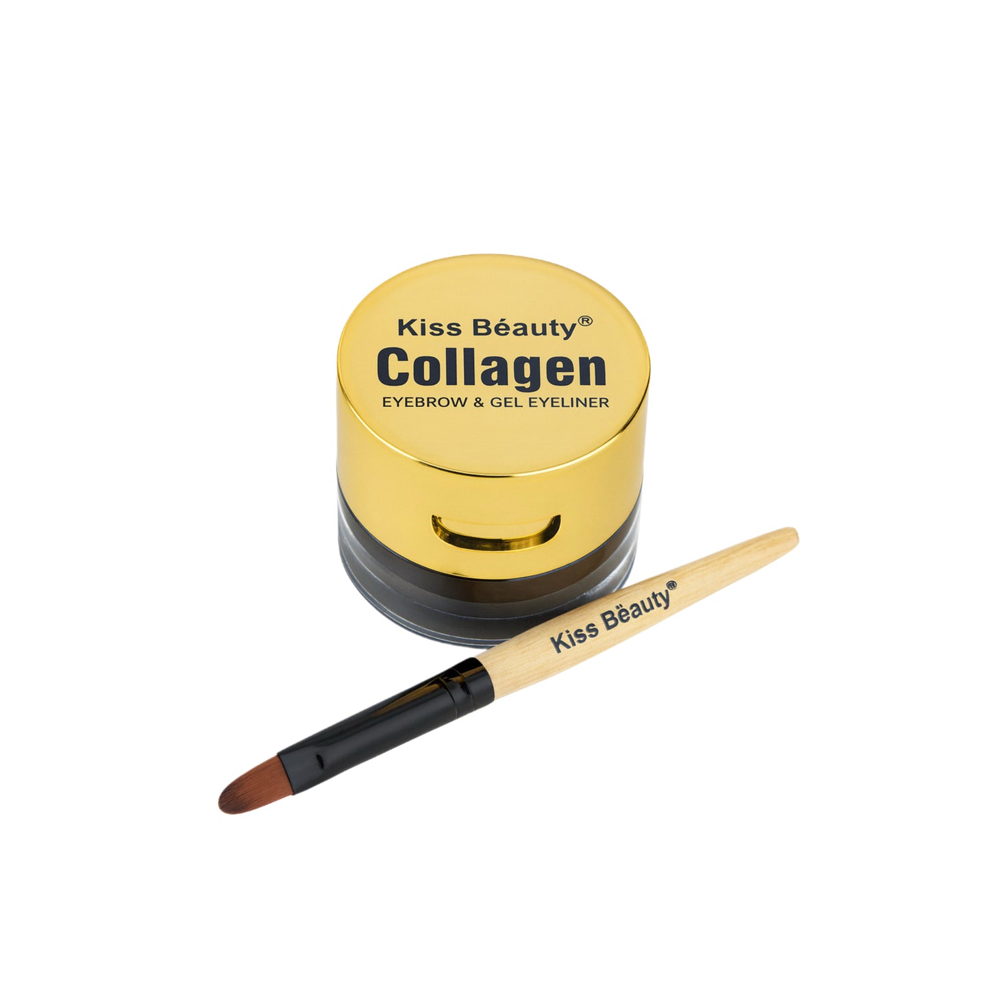 Kiss Beauty Collagen 2in1 Eyebrow & Gel Eyeliner – Negru + Maro No.89054-03C
