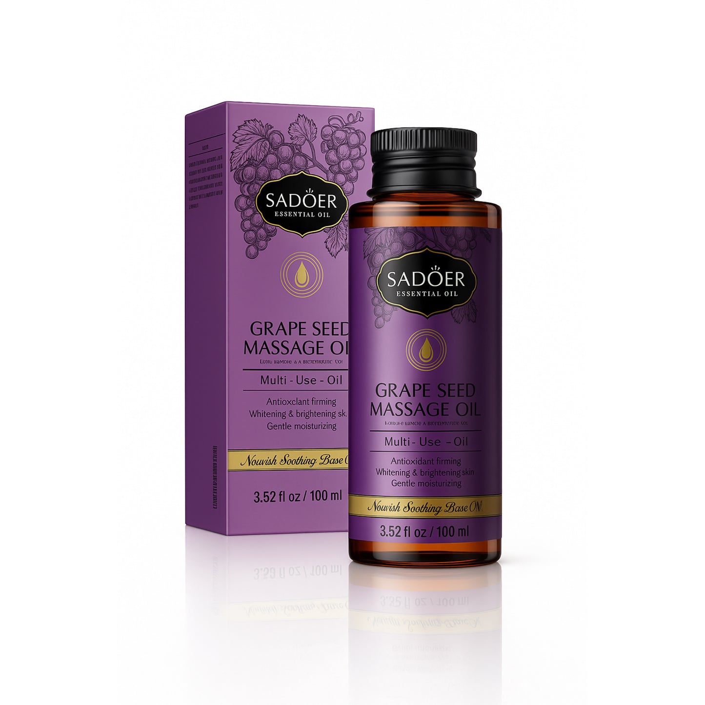 Ulei de masaj cu semințe de struguri – SADOER Essential Oil (100 ml)