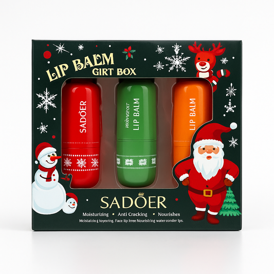 SADOER Set cadou balsam de buze – Ediție de Crăciun 🎄