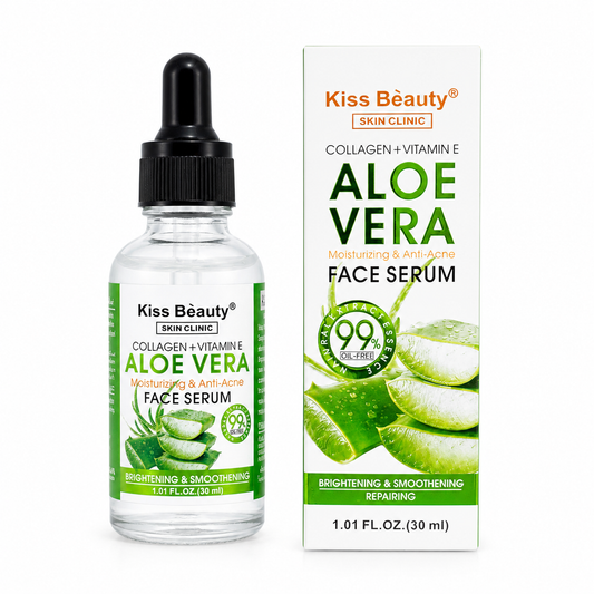 Ser facial Kiss Beauty Aloe Vera cu colagen și vitamina E