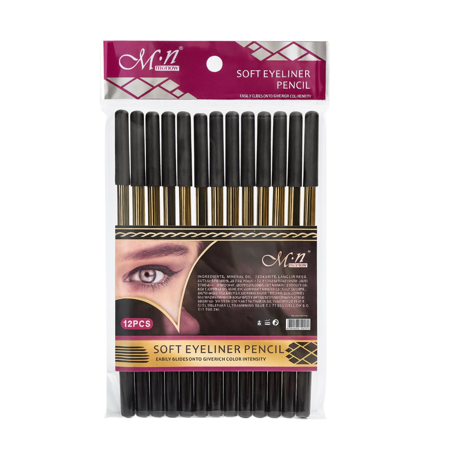 M.N Menow Soft Eyeliner Pencil. Creion dermatograf  12 BUC / SET NOP216