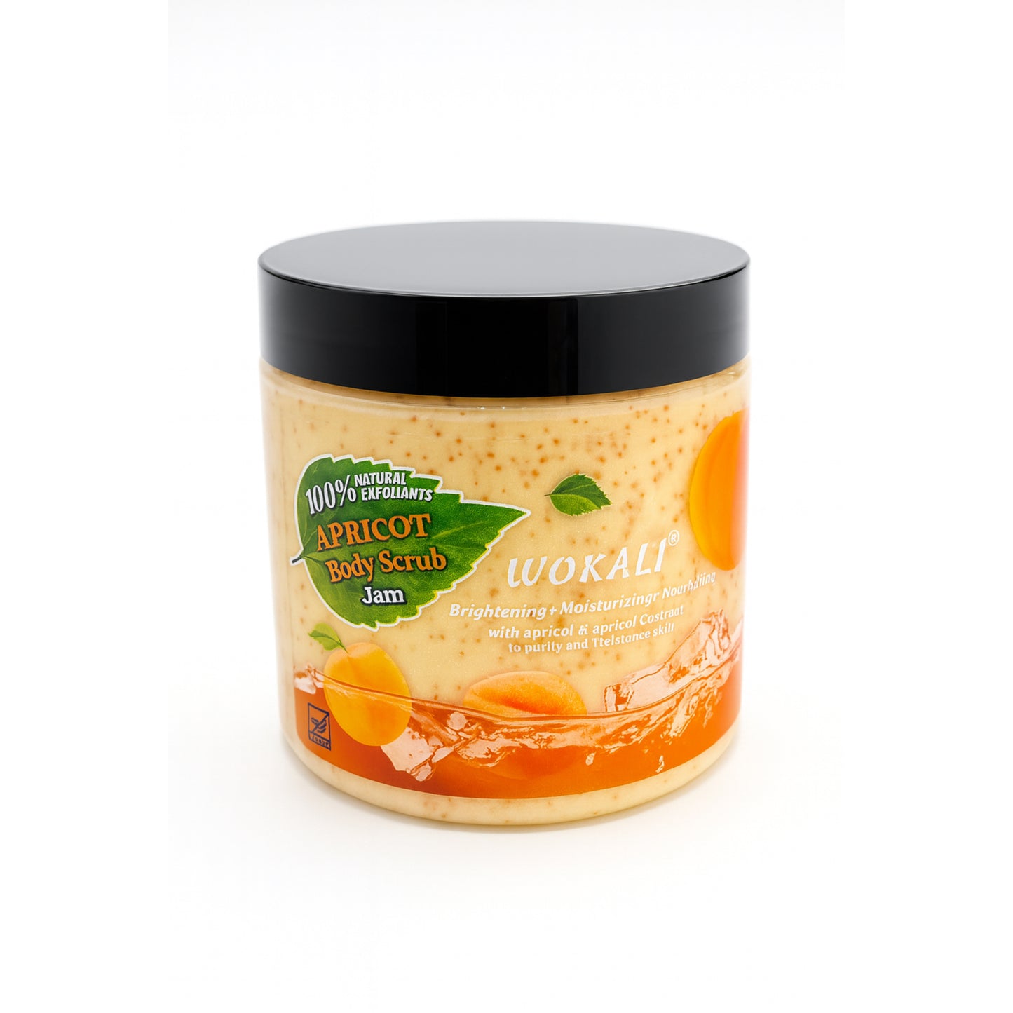 Exfoliant fața și corp Wokali Apricot Body Scrub Jam 500ml WKL371