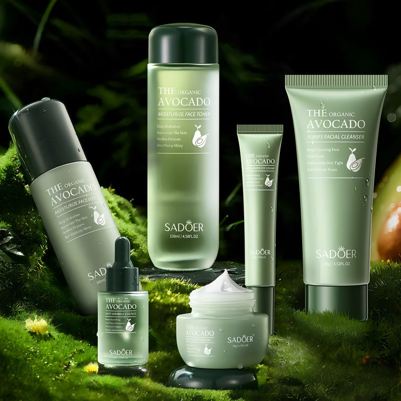 SADOER Organic Avocado – Set cadou cu 6 produse de îngrijire cu avocado organic