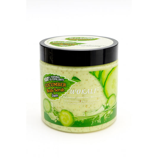 Exfoliant fața și corp Wokali Cucumber Body Scrub Jam 500ml WKL372