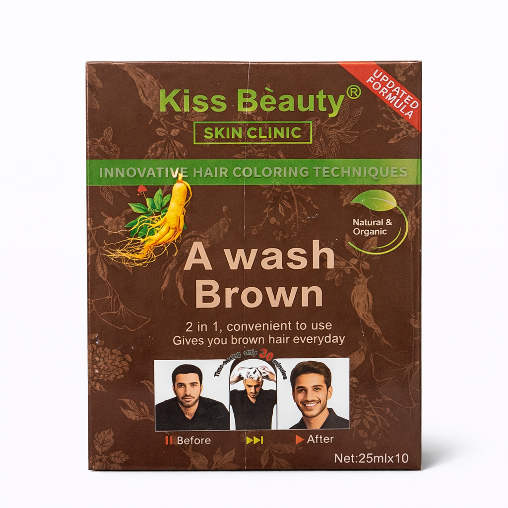 Оцветяващ шампоан Kiss Beauty Skin Clinic A Wash Brown