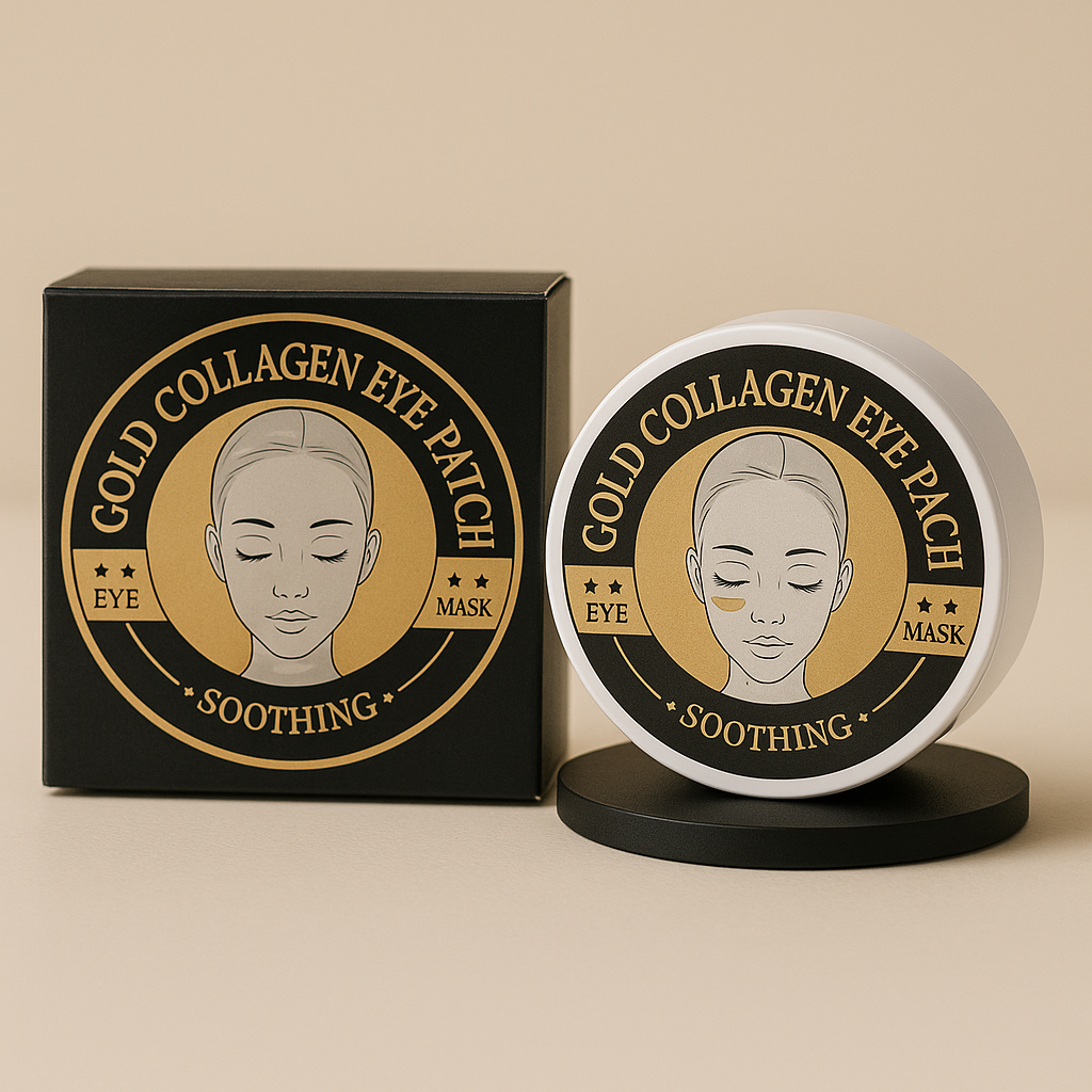 Set of 60 Premium Hydrogel Eye Patches with Gold, Spirulina and Hydrolyzed Collagen, Wokali Eye Patch WKL HA-3015