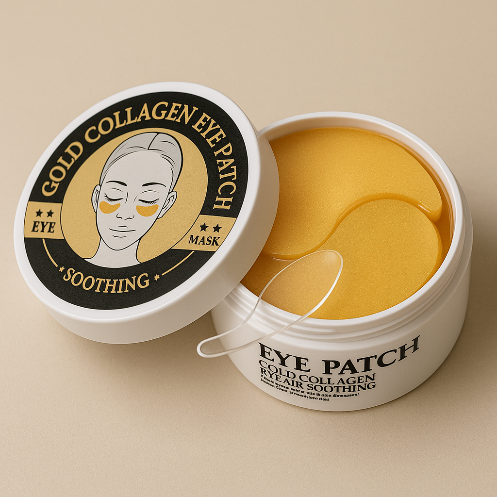 Set of 60 Premium Hydrogel Eye Patches with Gold, Spirulina and Hydrolyzed Collagen, Wokali Eye Patch WKL HA-3015